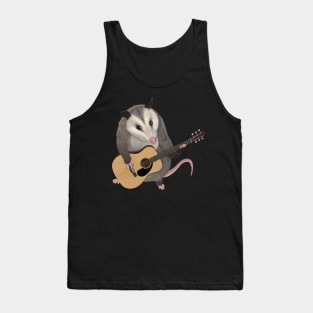 Opossum playing the acoustic guitar - possum Tank Top